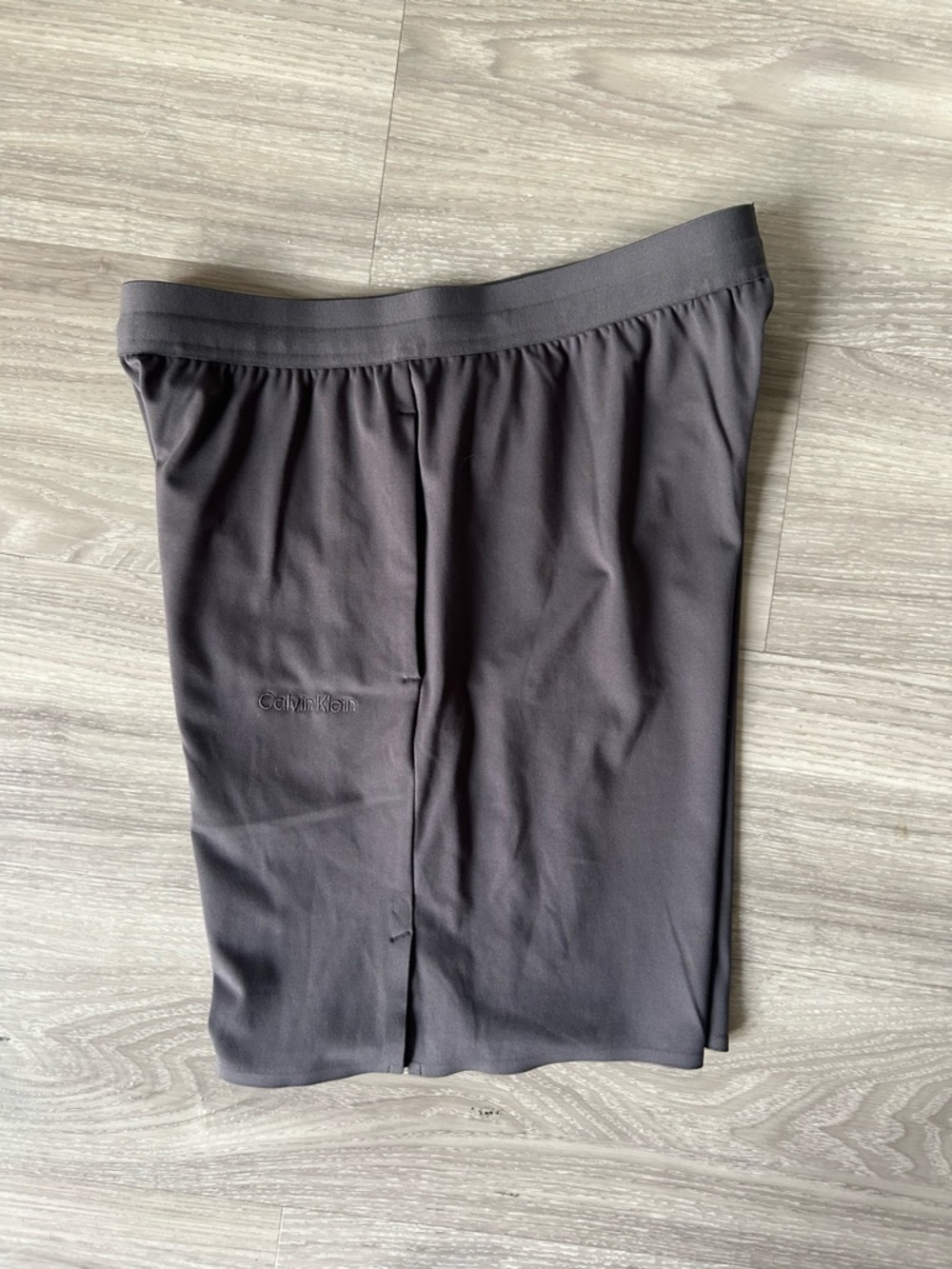 Calvin Klein | Soft Stretch Sport Knit Workout Shorts in Charcoal Grey (X-Small) - Picture 4 of 13